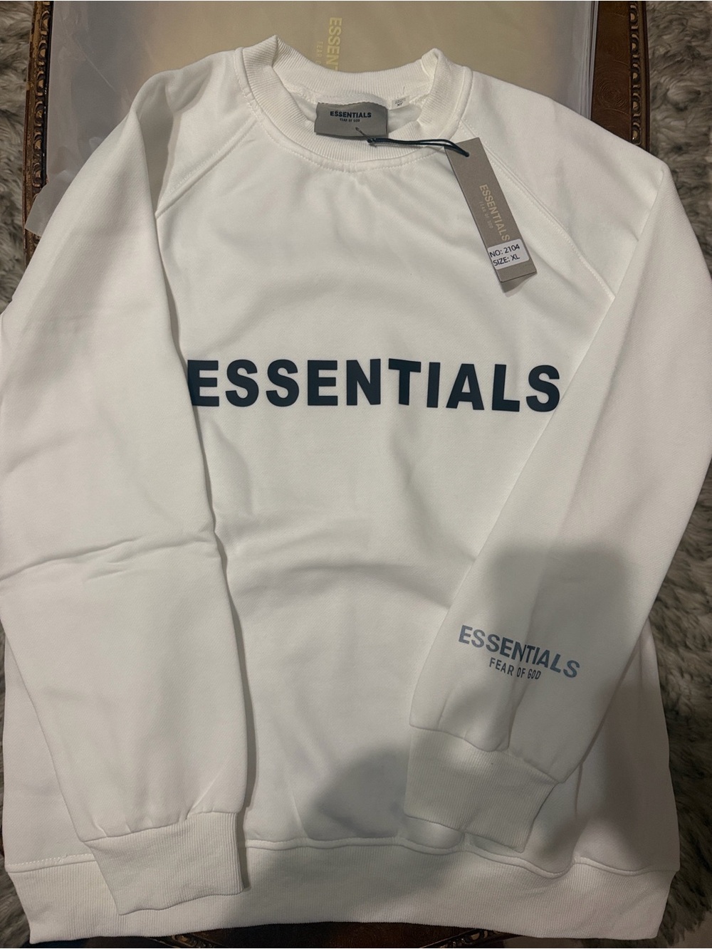 ESSENTIALS Fear of God Men's White Crewneck Sweatshirt